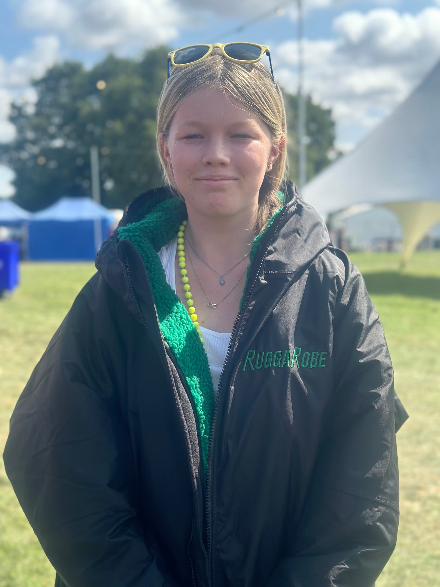 Black Change Robe with Green Fleece - RuggaRobe