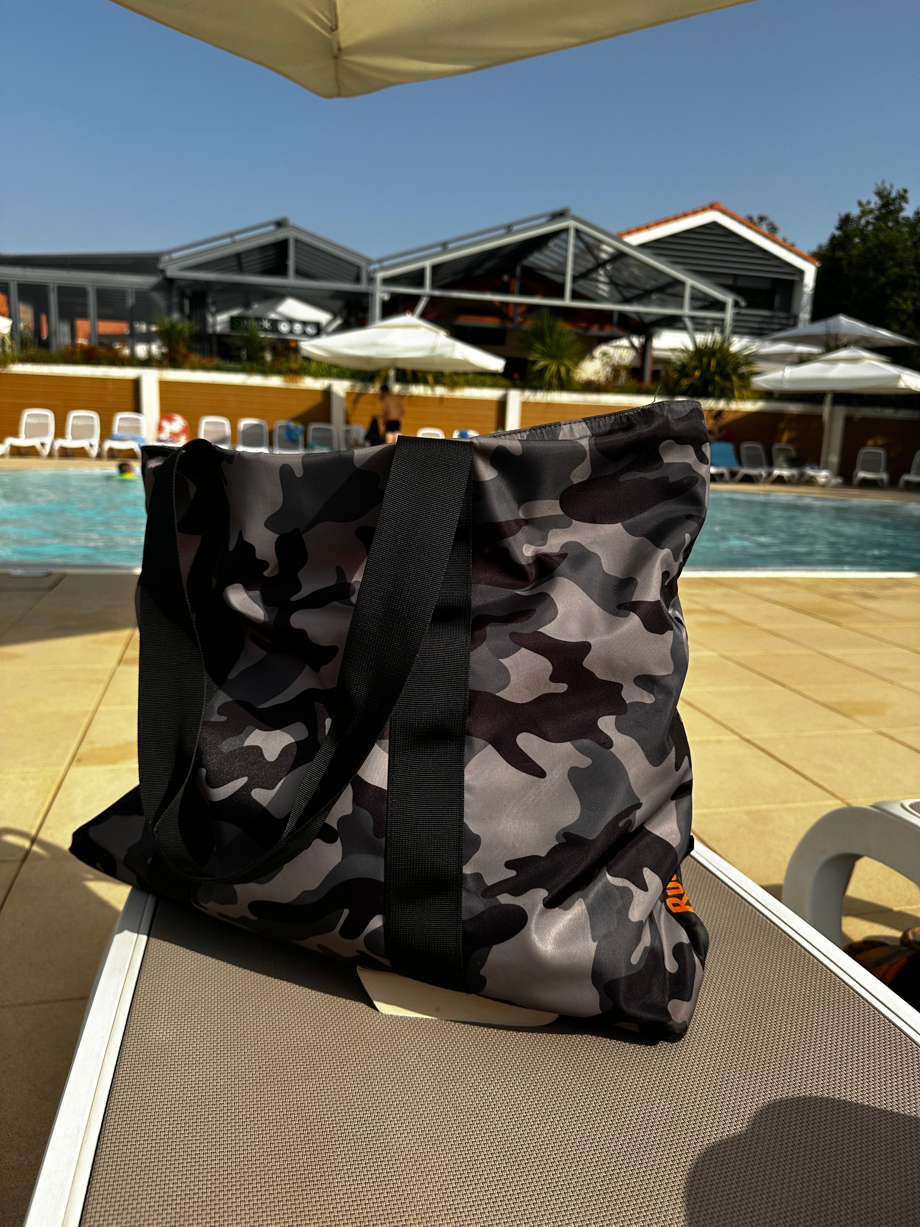 Rugga Everything Bag Grey Camo Orange for days out, festivals, pitchside & camping