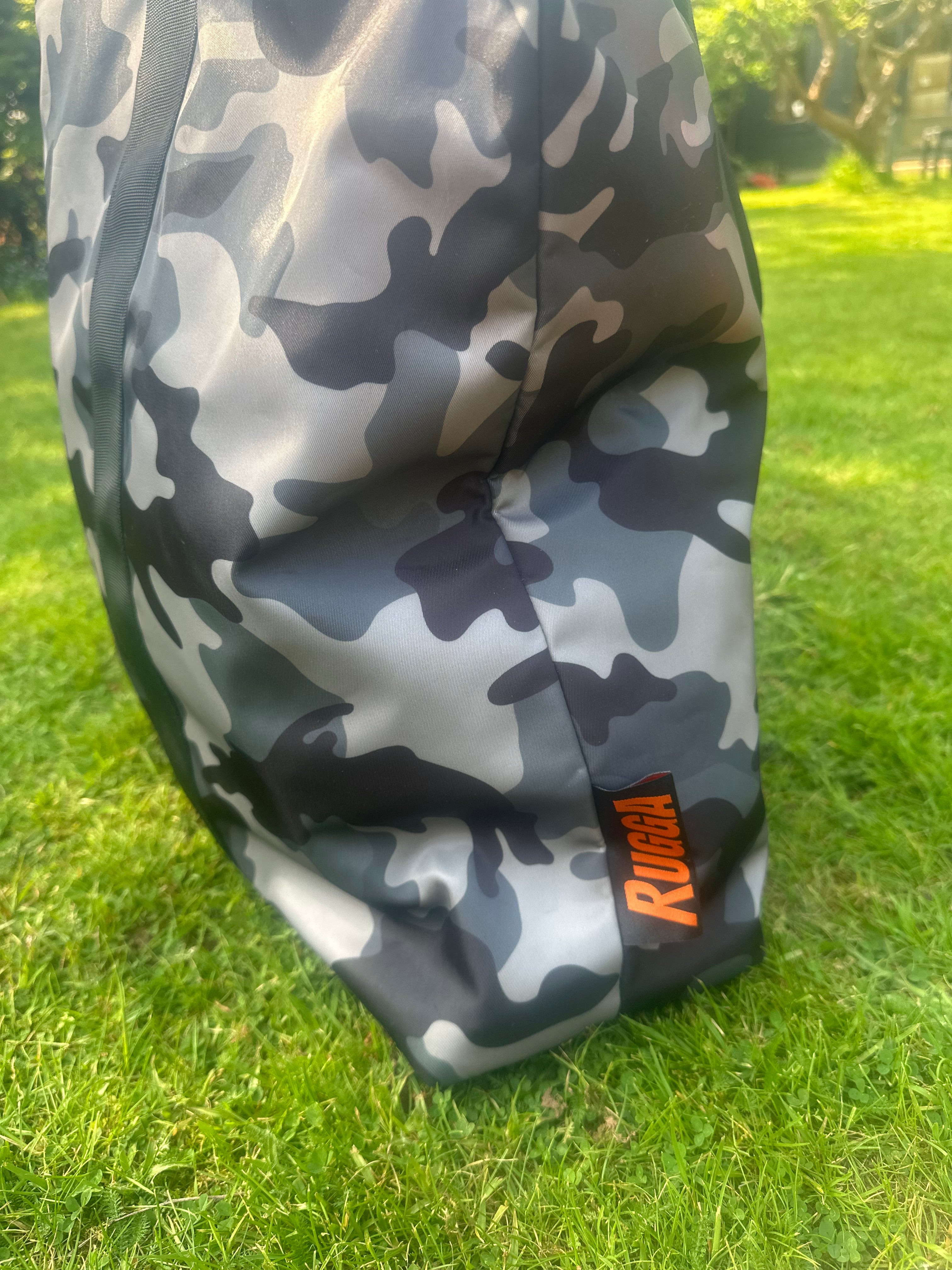 Rugga Everything Bag Grey Camo Orange for days out, festivals, pitchside & camping