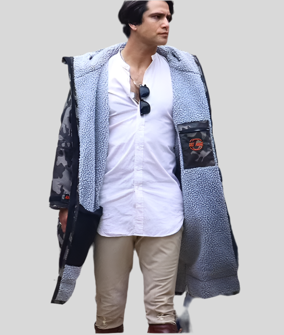 Grey Camo Change Robe with Grey Fleece - Set Robe