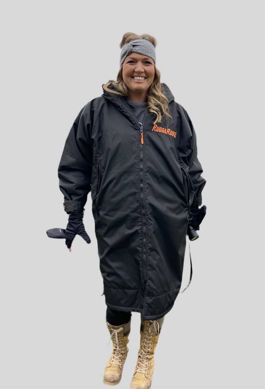 Black Change Robe with Black Fleece - RuggaRobe
