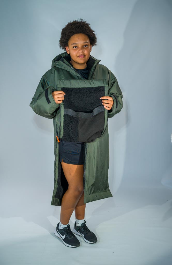 RR Country Green Change Robe with Black Fleece - Country