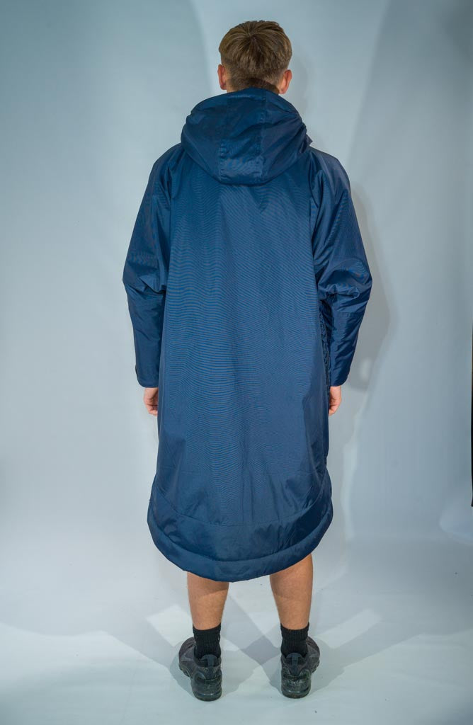 RR Country Navy Change Robe with Asphalt Grey Fleece - Country