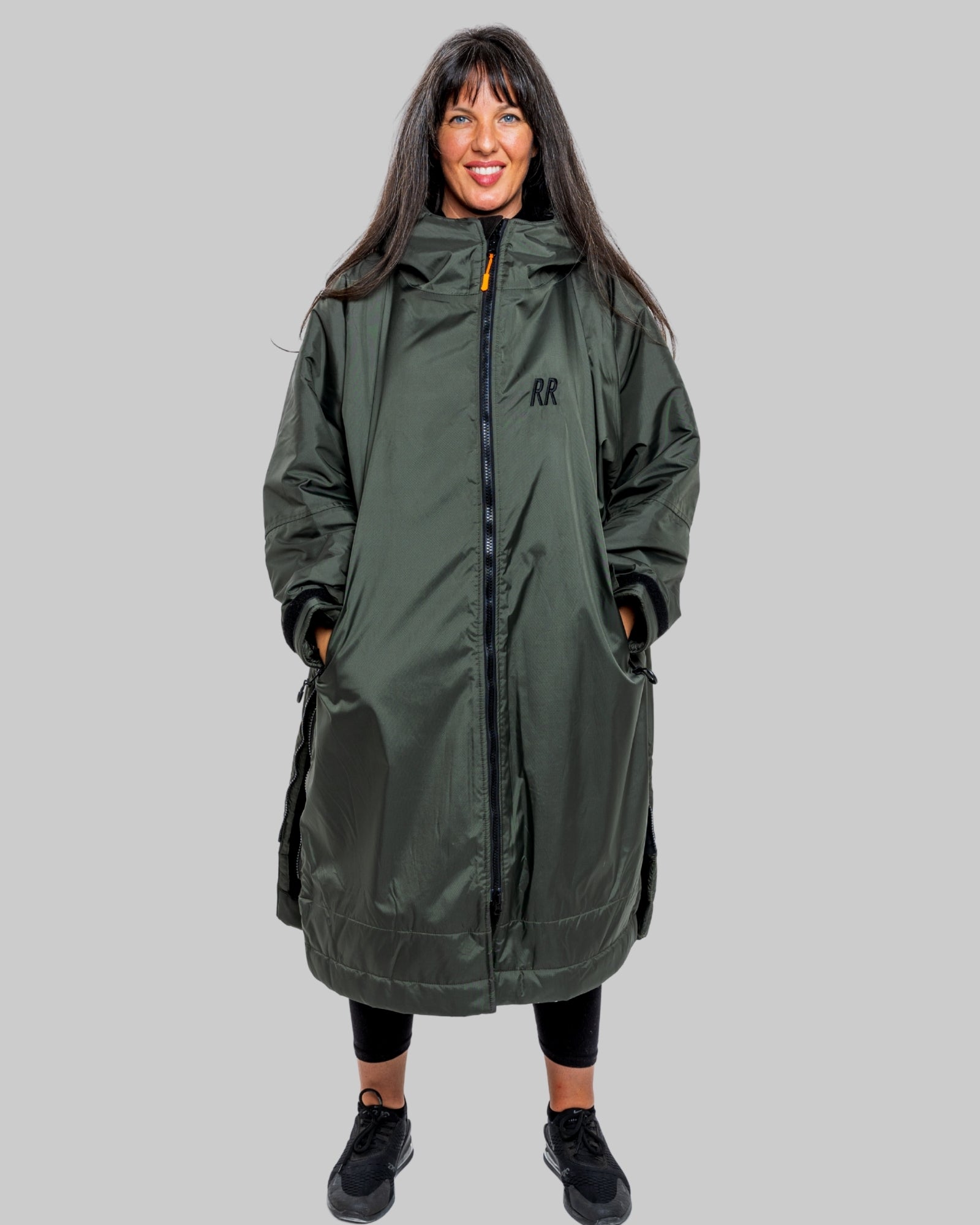 RR Country Green Adults Change Robe with Black Fleece