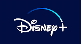 Disney+ logo on a dark blue background