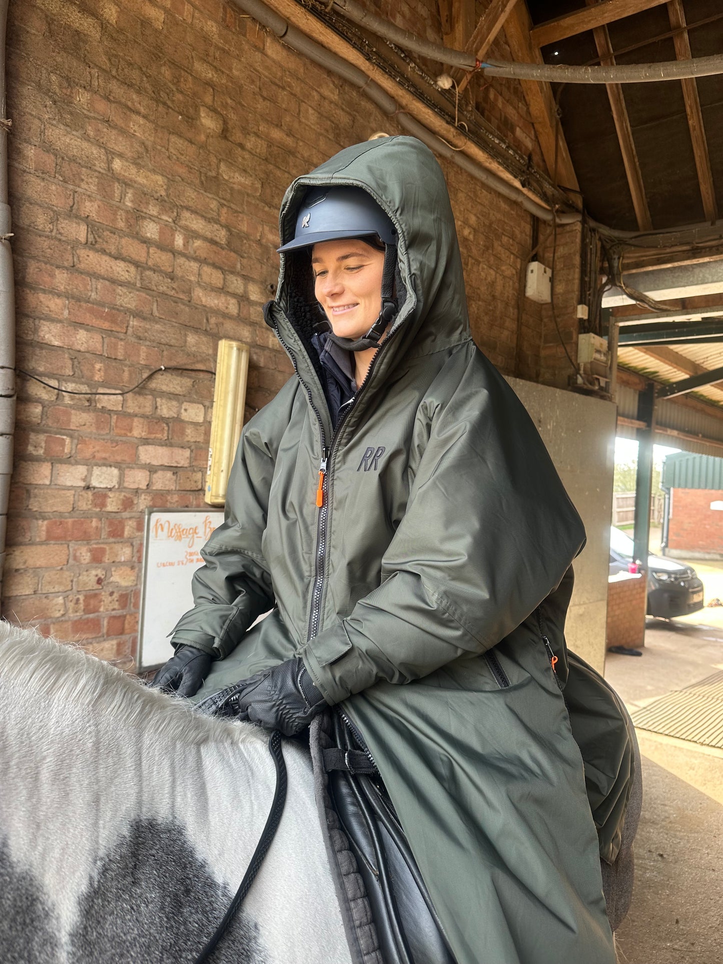 RR Country Green Change Robe with Black Fleece - Country