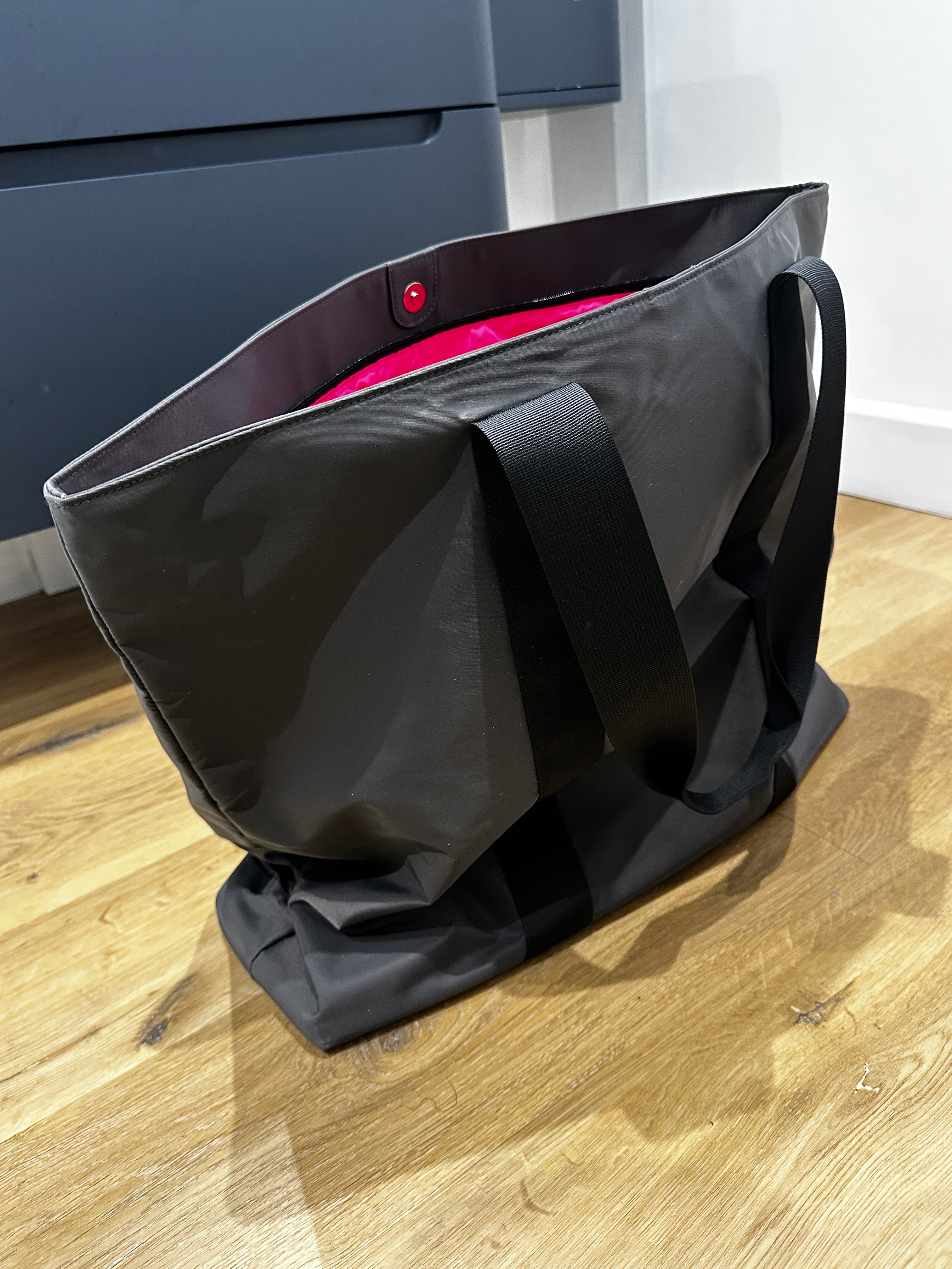Rugga Everything Bag Grey with Pink Lining for days out, festivals, pitchside & camping
