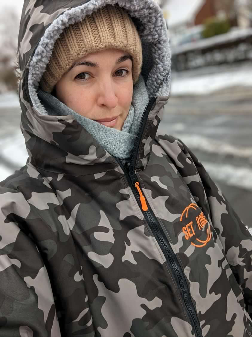 Grey Camo Change Robe with Grey Fleece - Set Robe