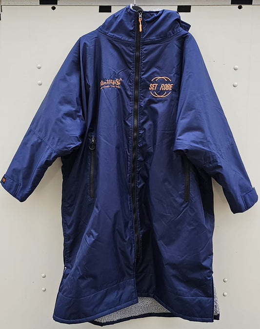 Blue Change Robe with Grey Fleece - Film WiFi