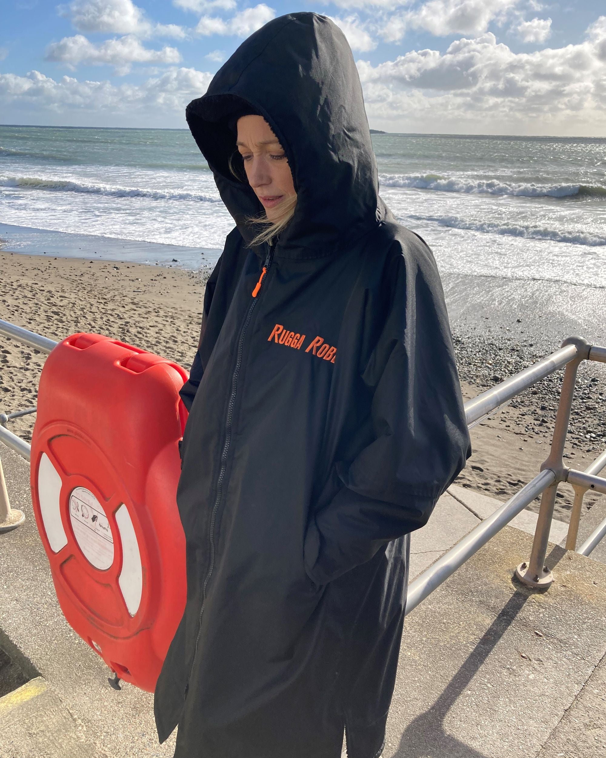 Black Change Robe with Black Fleece - Wolfrun