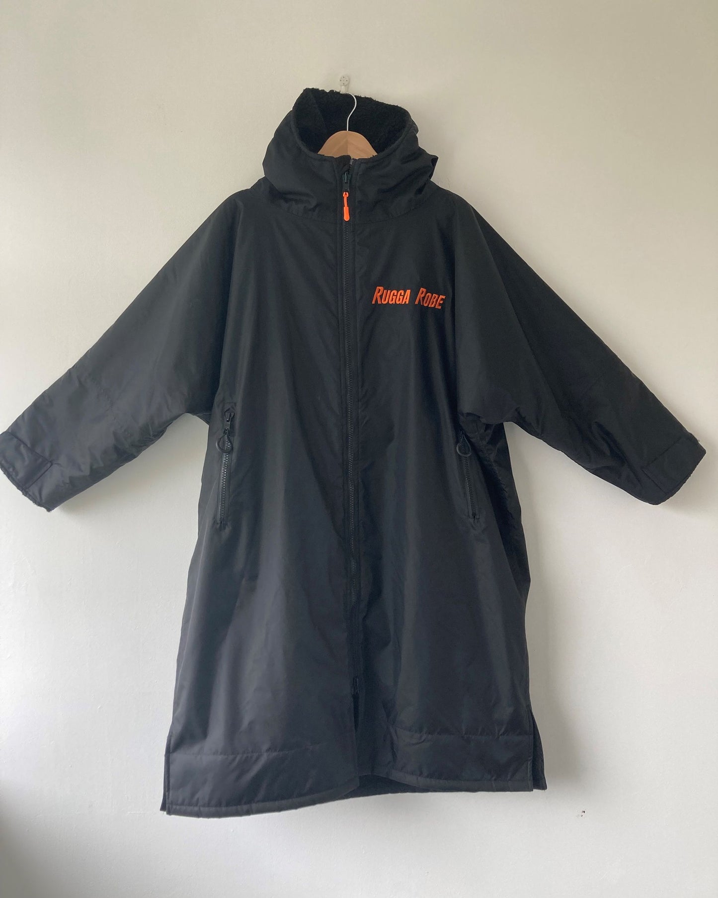 Black Change Robe with Black Fleece - RuggaRobe