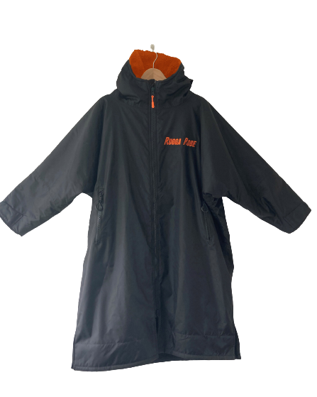 Black Change Robe with Orange Fleece - Wolfrun