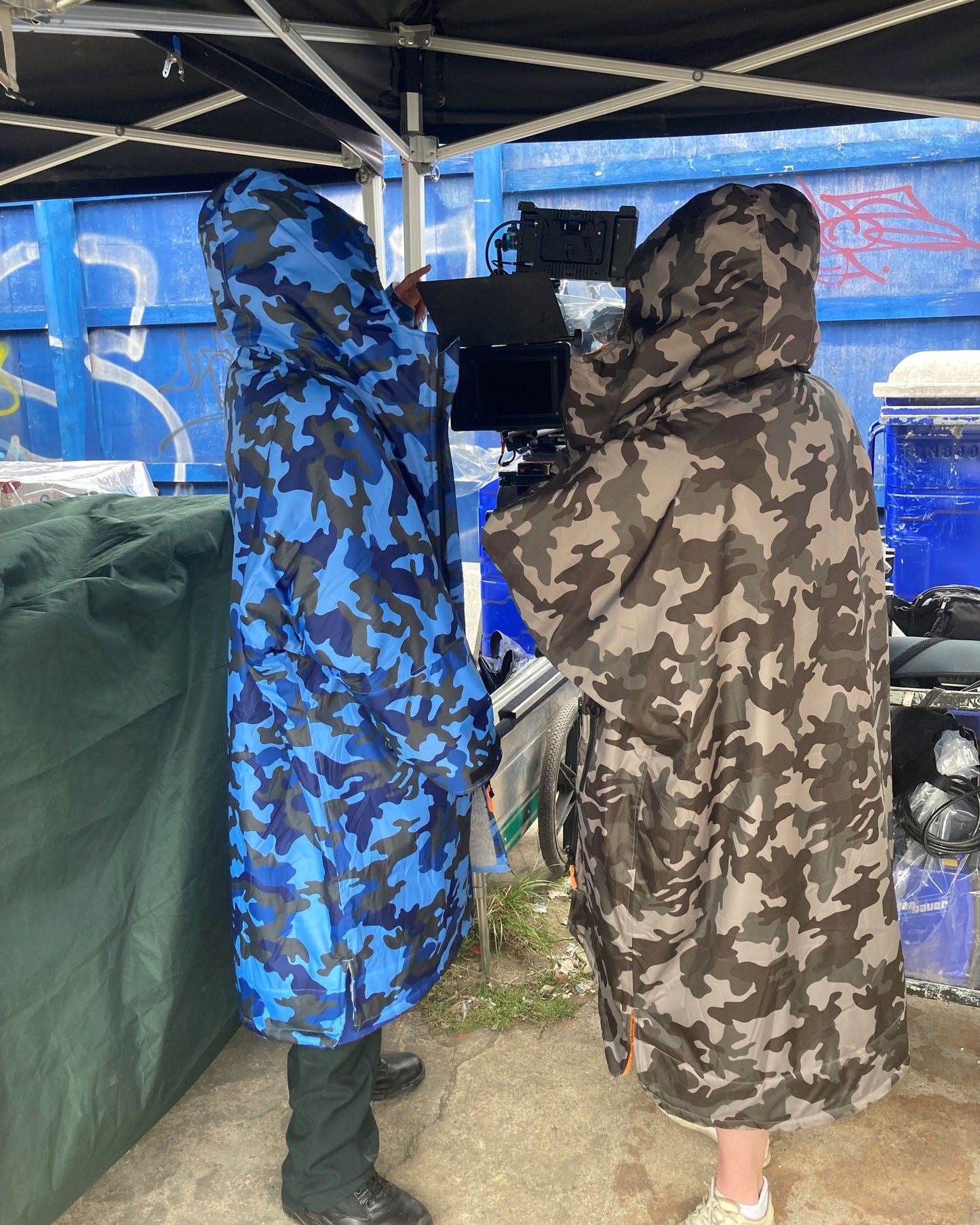 Grey Camo Change Robe with Grey Fleece - Set Robe
