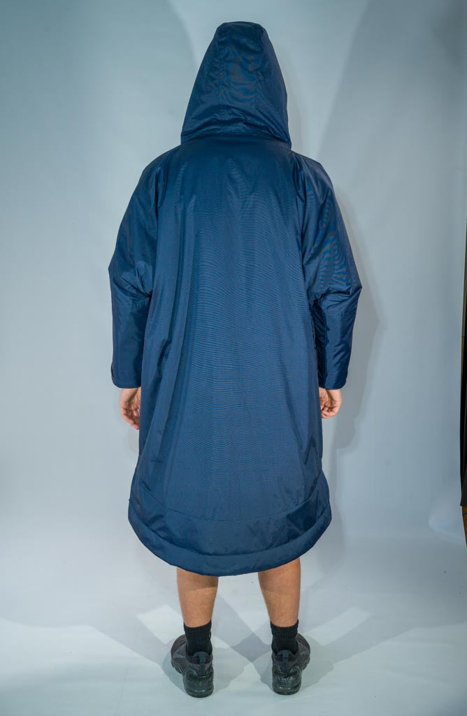 RR Country Navy Change Robe with Asphalt Grey Fleece - Country