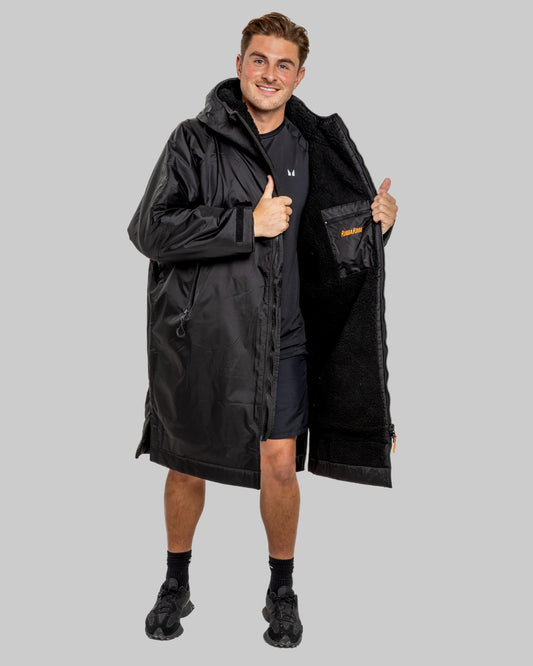 Black Change Robe with Black Fleece - RuggaRobe