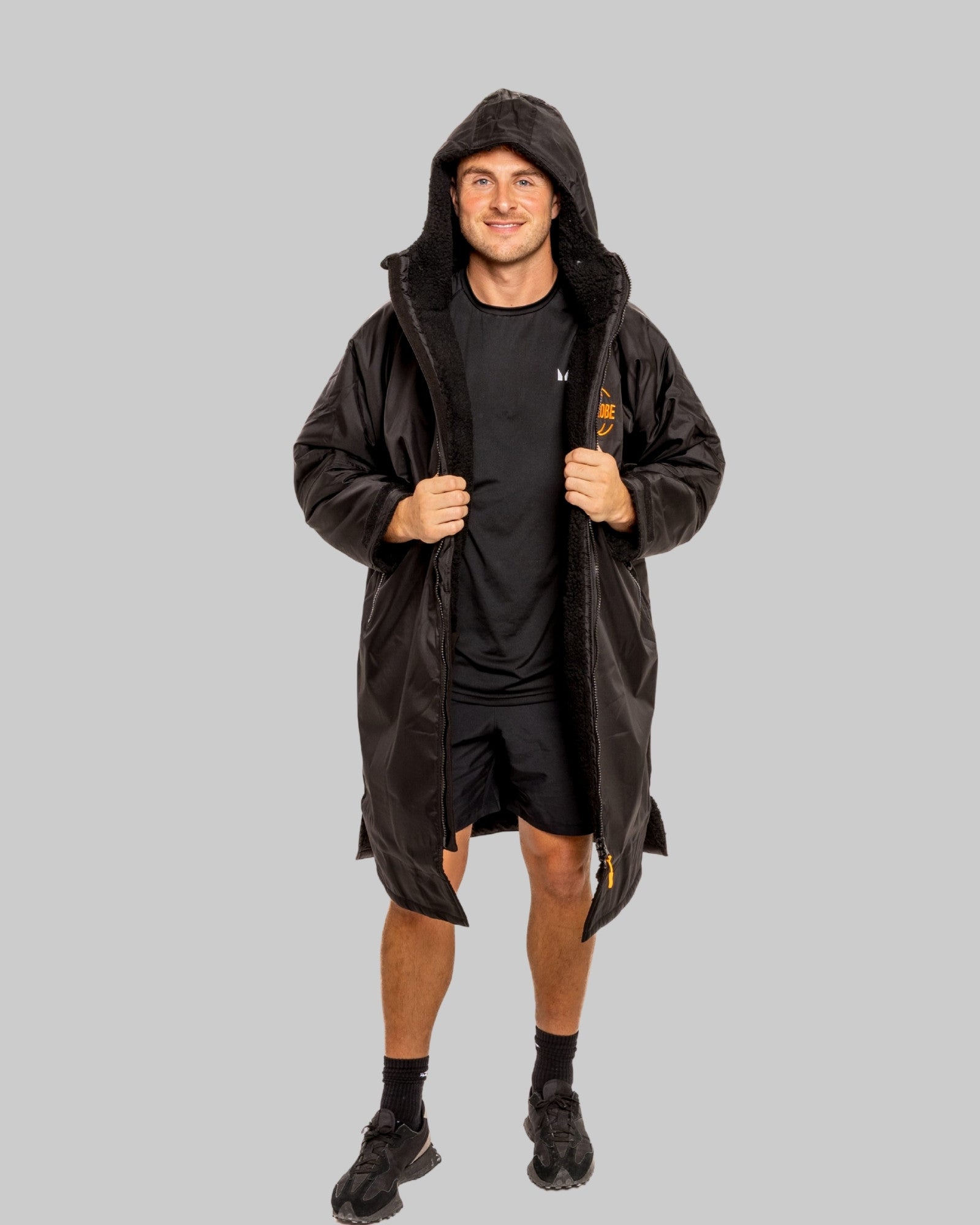 Black Change Robe with Black Fleece - Set Robe