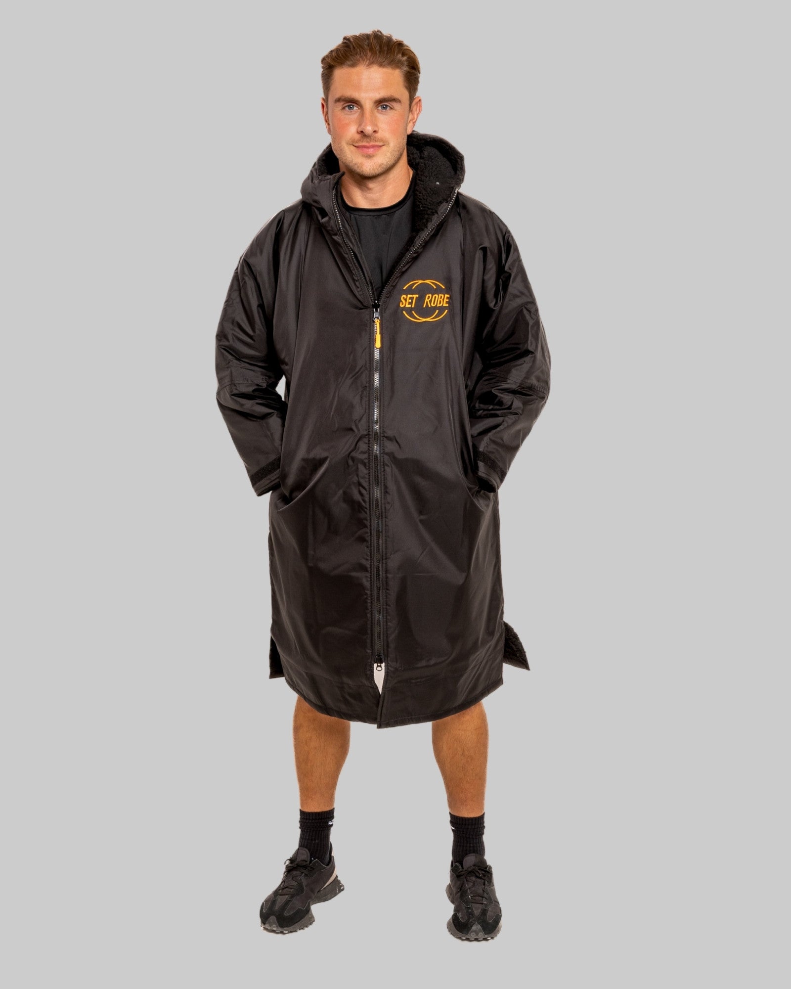 Black Change Robe with Black Fleece - Set Robe