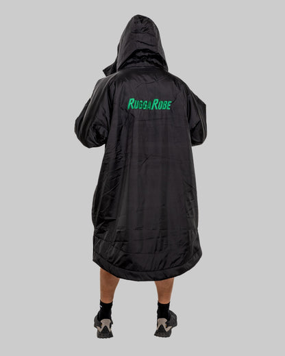 Black Change Robe with Green Fleece  - RuggaRobe