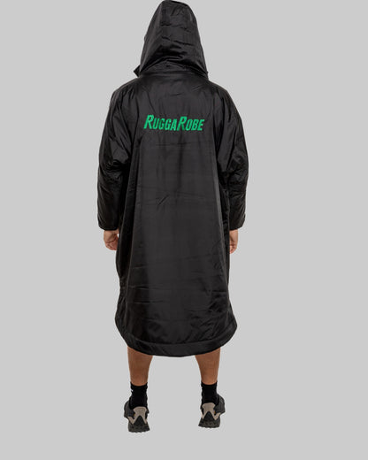 Black Change Robe with Green Fleece  - RuggaRobe