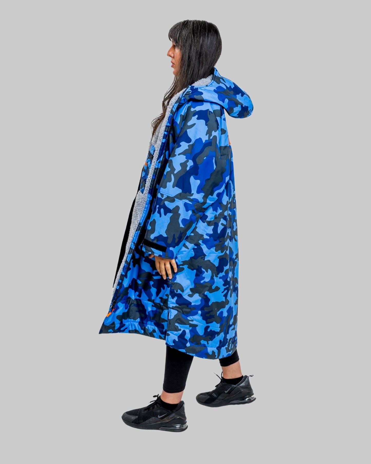 Blue Camo Change Robe with Grey Fleece - Set Robe