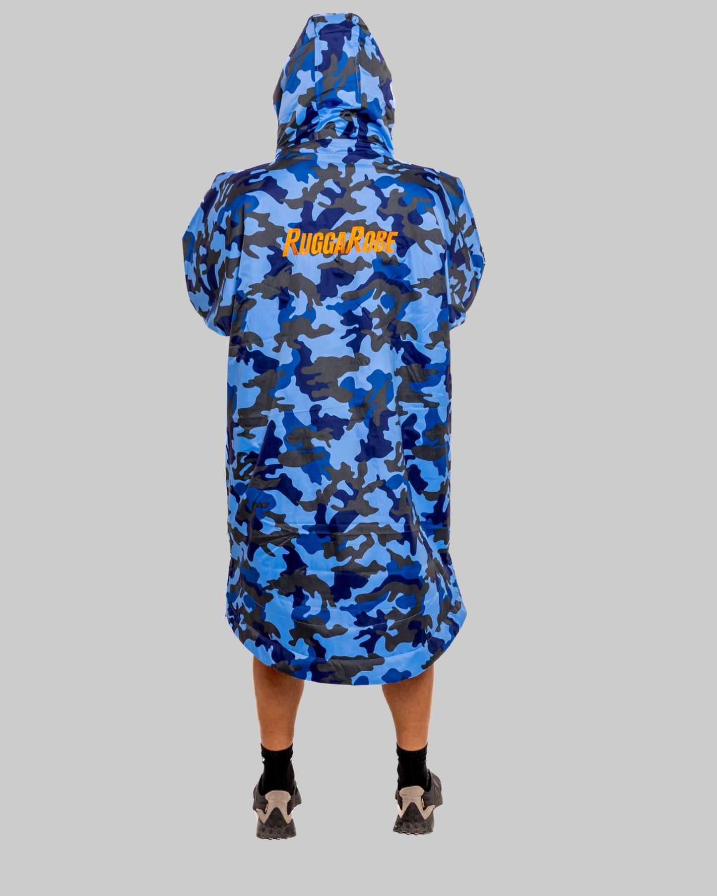 Blue Camo Change Robe with Grey Fleece  - RuggaRobe