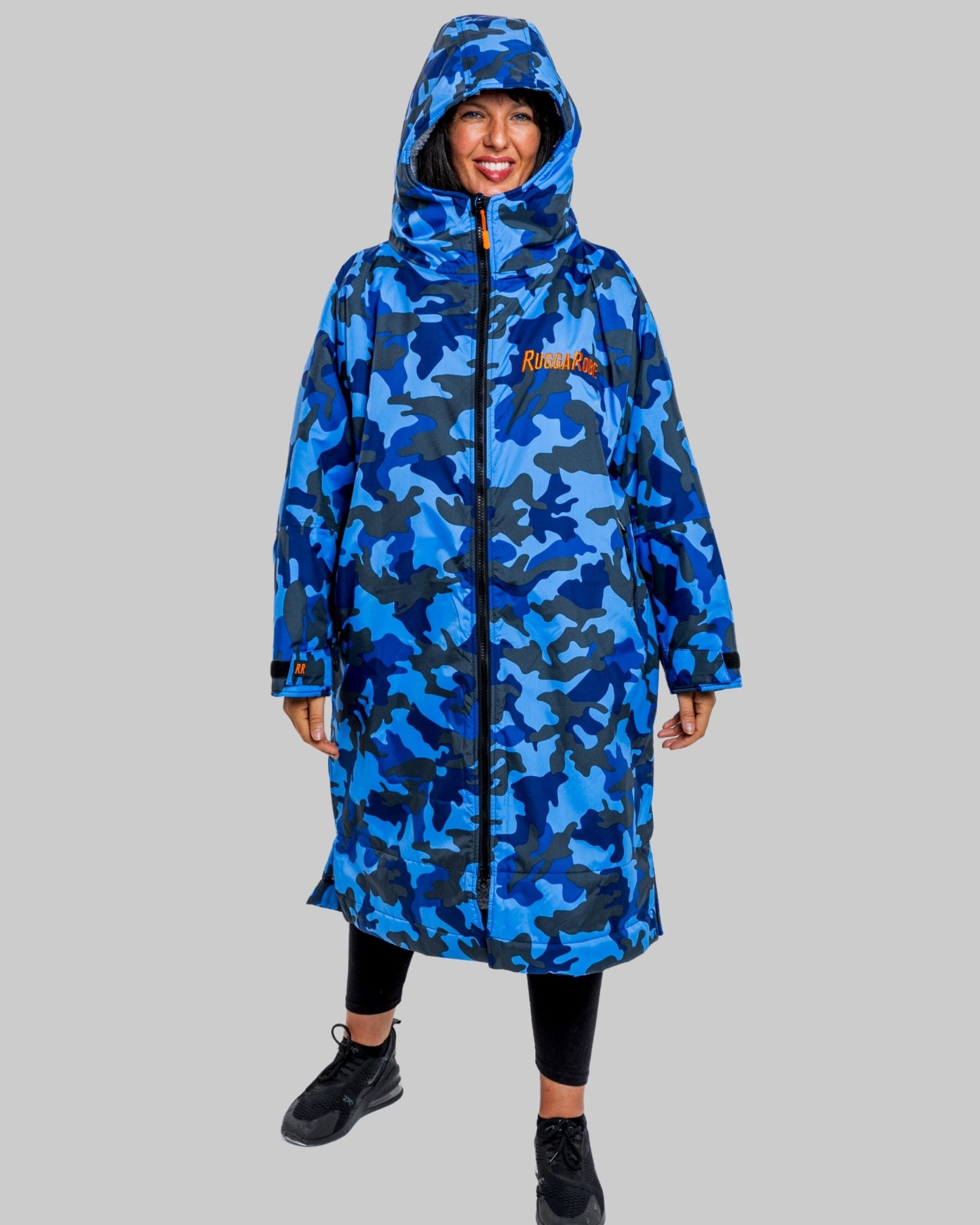 Blue Camo Change Robe with Grey Fleece  - RuggaRobe