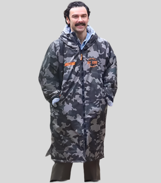 Grey Camo Change Robe with Grey Fleece - Set Robe