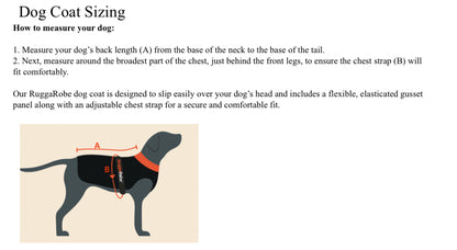 Dog Coat made Waterproof and with a cosy fleece - Black with black fleece