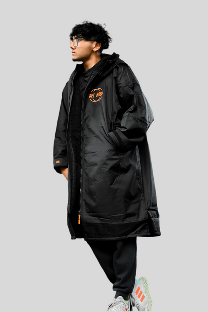 Black Change Robe with Black Fleece - Set Robe
