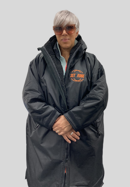 Black Change Robe with Black Fleece - Set Robe