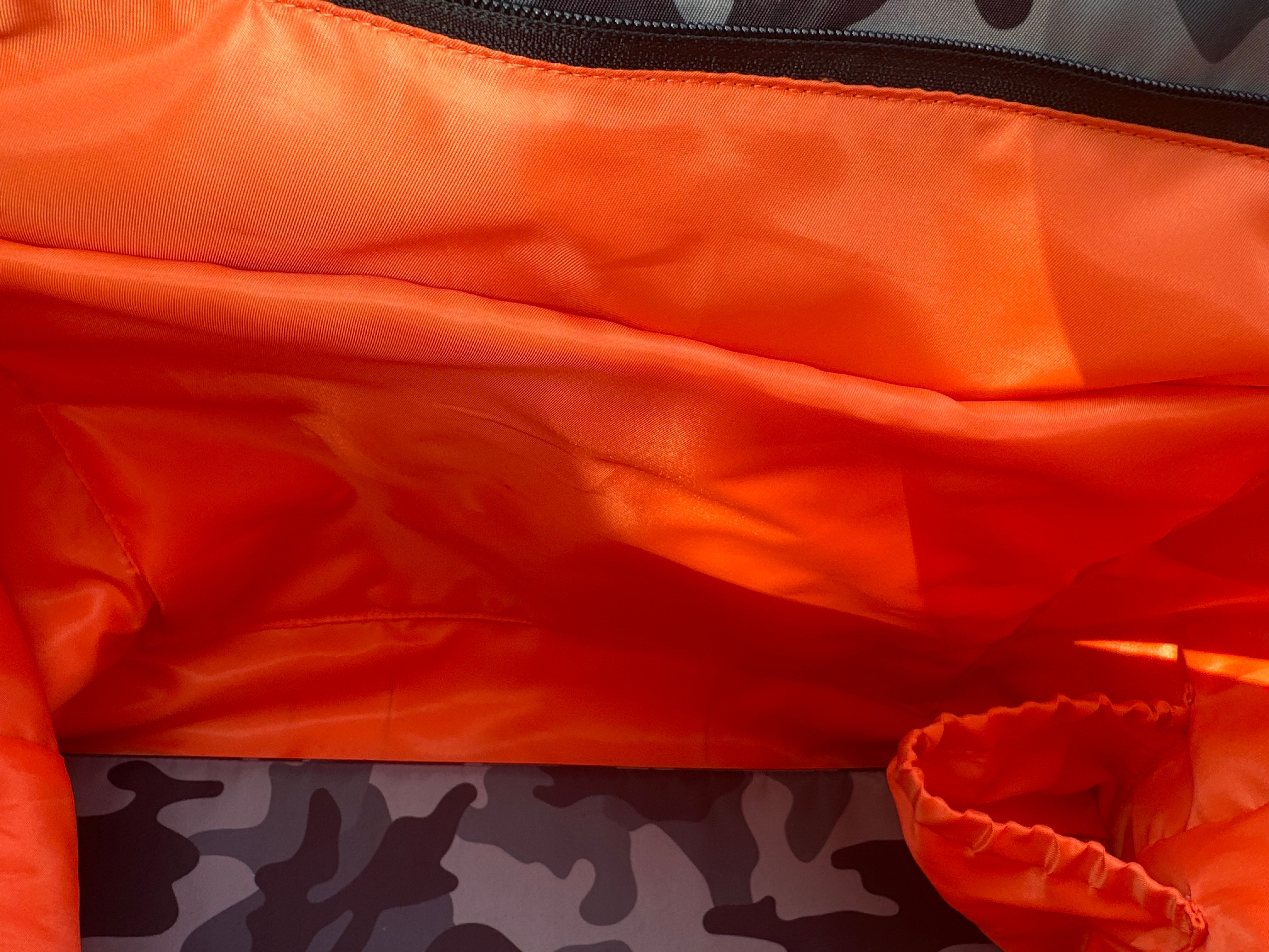 Rugga Everything Bag Grey Camo Orange for days out, festivals, pitchside & camping