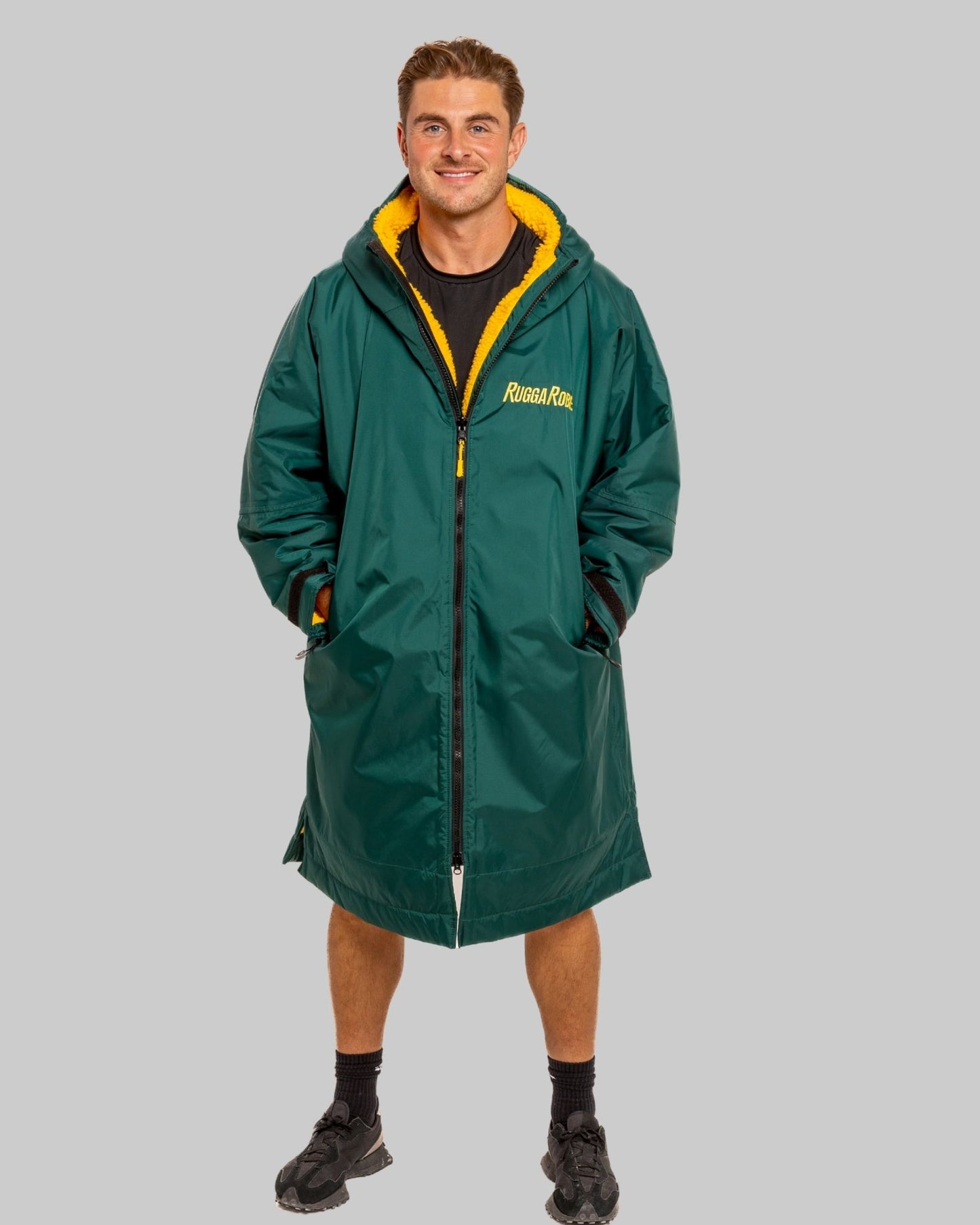 Green Change Robe with Gold  Fleece - RuggaRobe