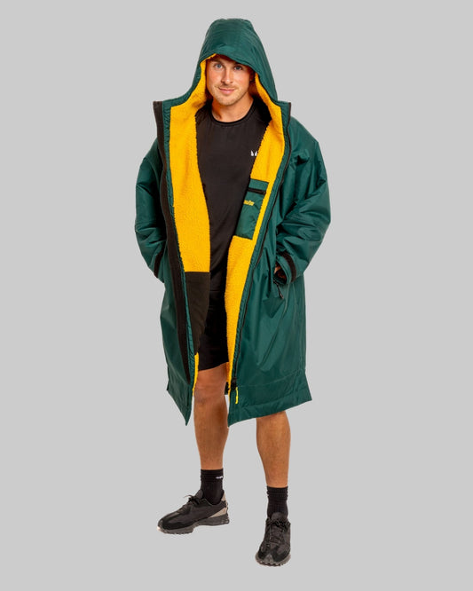 Green Change Robe with Gold  Fleece - RuggaRobe