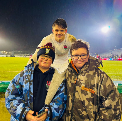 Grey Camo Kids Change Robe with Orange Fleece - RuggaRobe