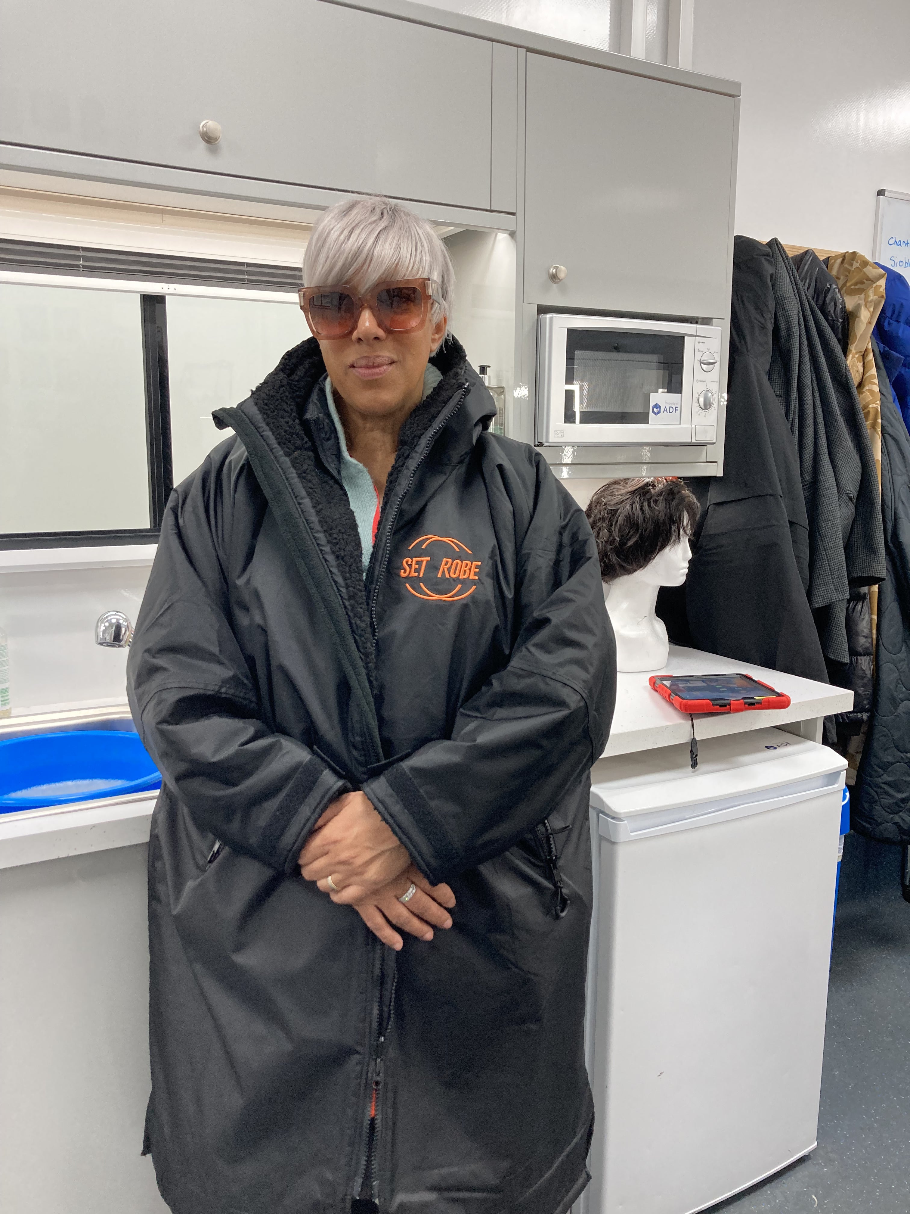 Black Change Robe with Black Fleece - Set Robe