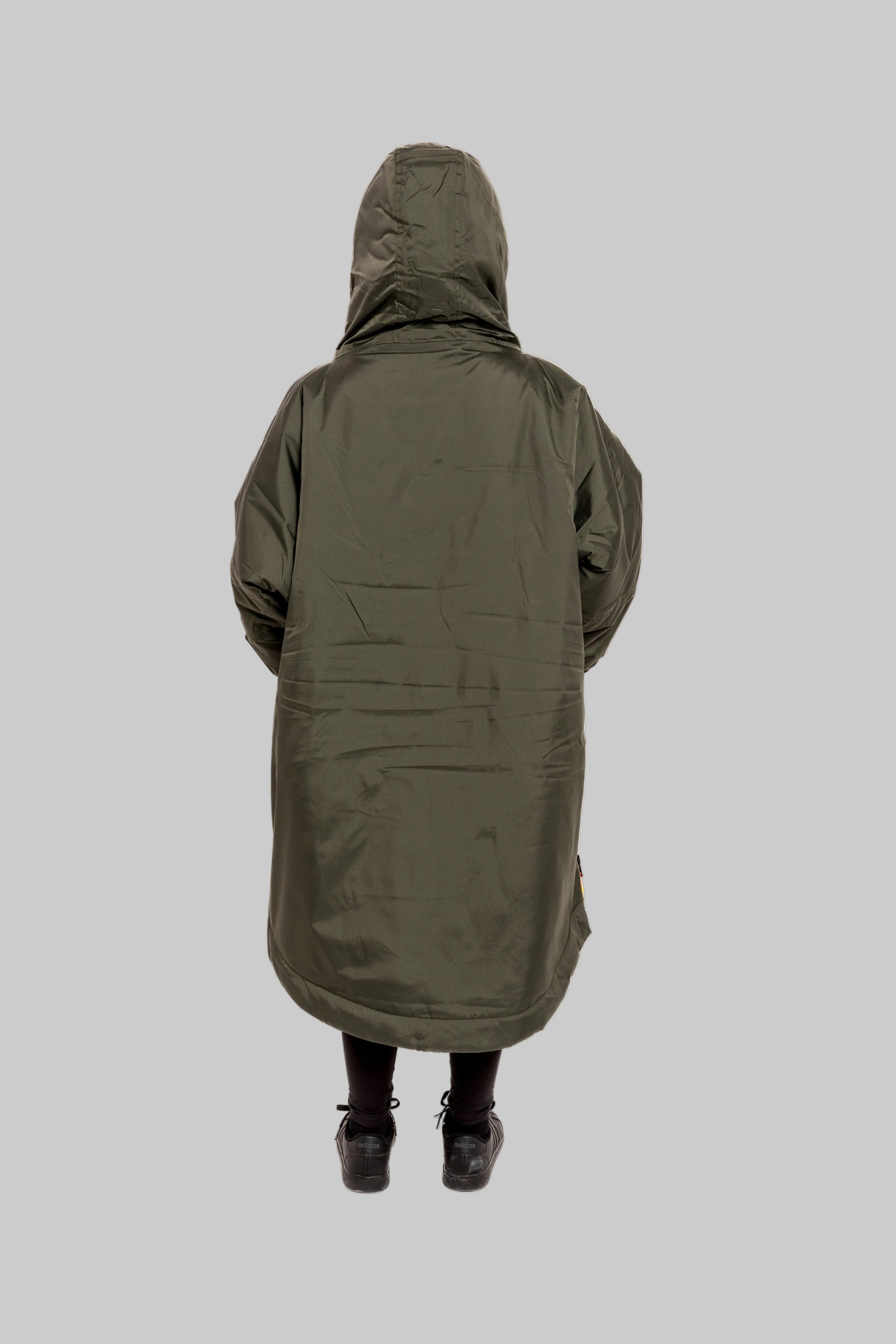 RR Country Green Kids Change Robe with Black Fleece