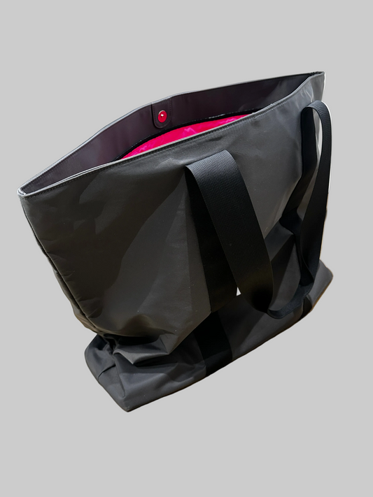 Rugga Everything Bag Grey with Pink Lining for days out, festivals, pitchside & camping