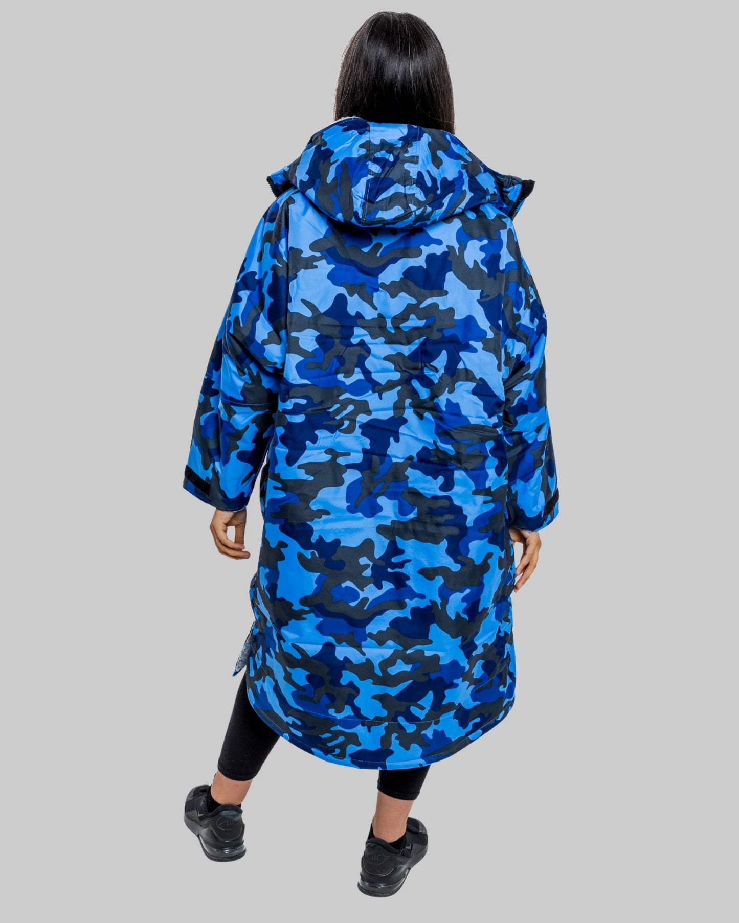 Blue Camo Change Robe with Grey Fleece - Set Robe