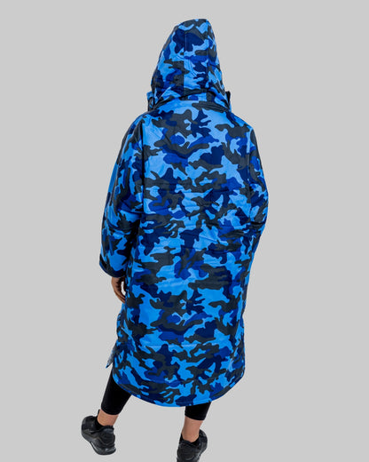 Blue Camo Change Robe with Grey Fleece - Set Robe