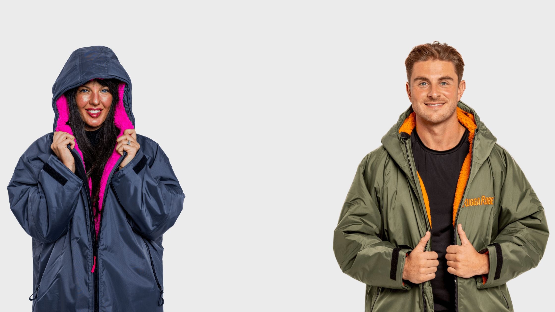 A Man and a Woman wearing colourful ruggarobes