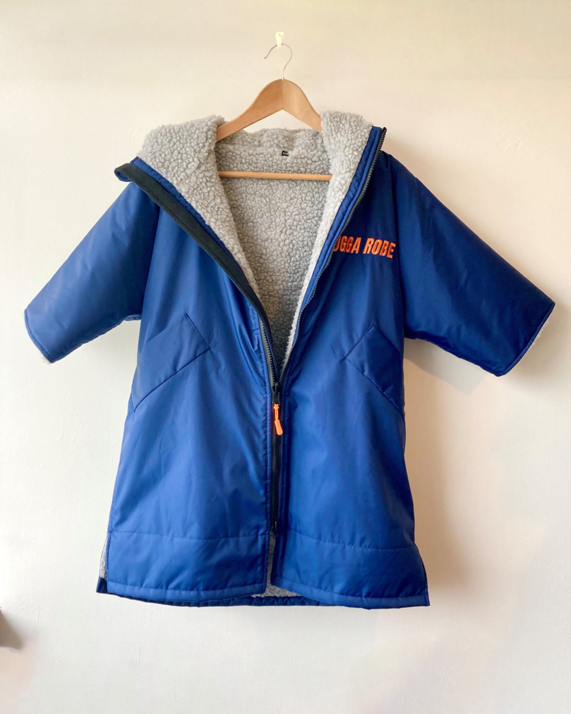 Blue Change Robe with Grey Fleece  - KHHC
